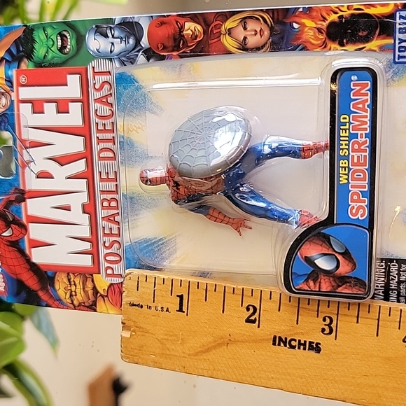 New 2005 Marvel Posable  Diecast web Sheild Spider-man Figure Toy Biz - Picture 5 of 10